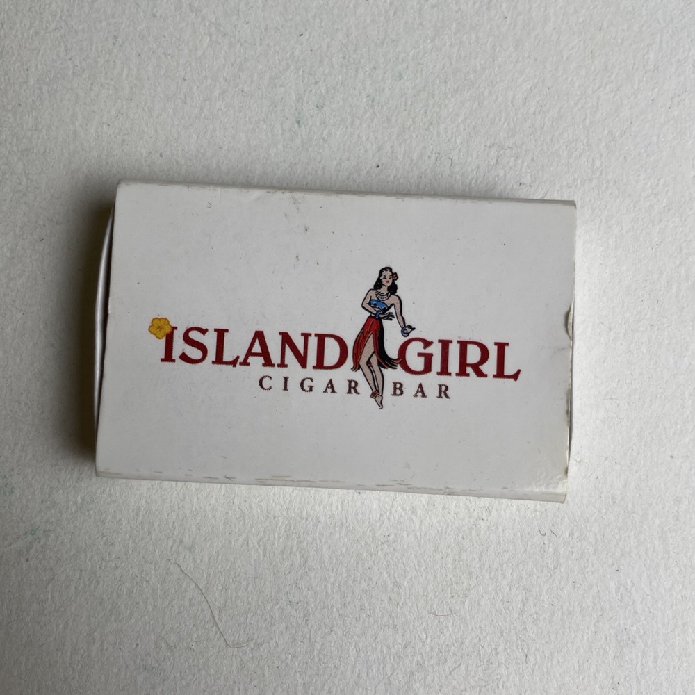 Vintage Island Girl Cigar Bar Matchbook - Collectible Advertising Matchbox‎